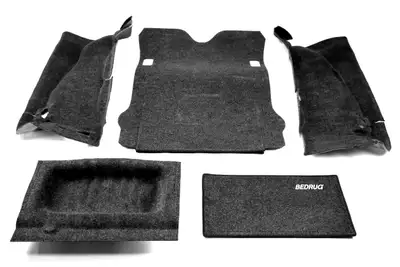 BedRug 0710 Wrangler JK 5pc Carpet Cargo Kit Grey Bedrug W/Tailgate And Tubliner