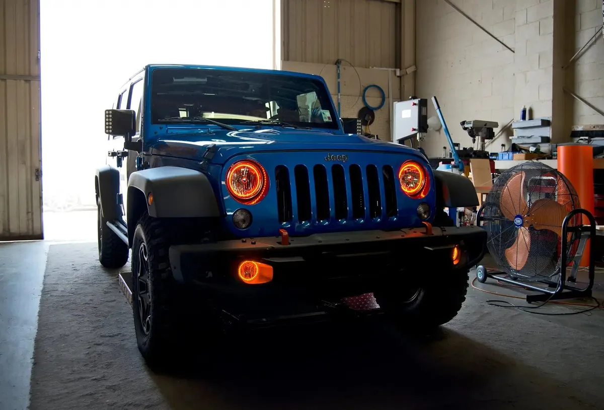 ORACLE Lighting 2007-2017 Jeep Wrangler JK LED Surface Mount Headlight Halo Kit product image