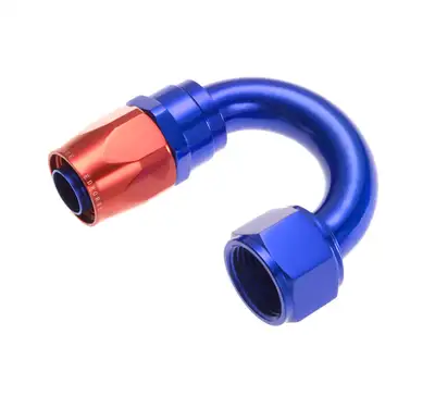 Redhorse Performance 06 180 Degree Female Aluminum Hose End Red&blue