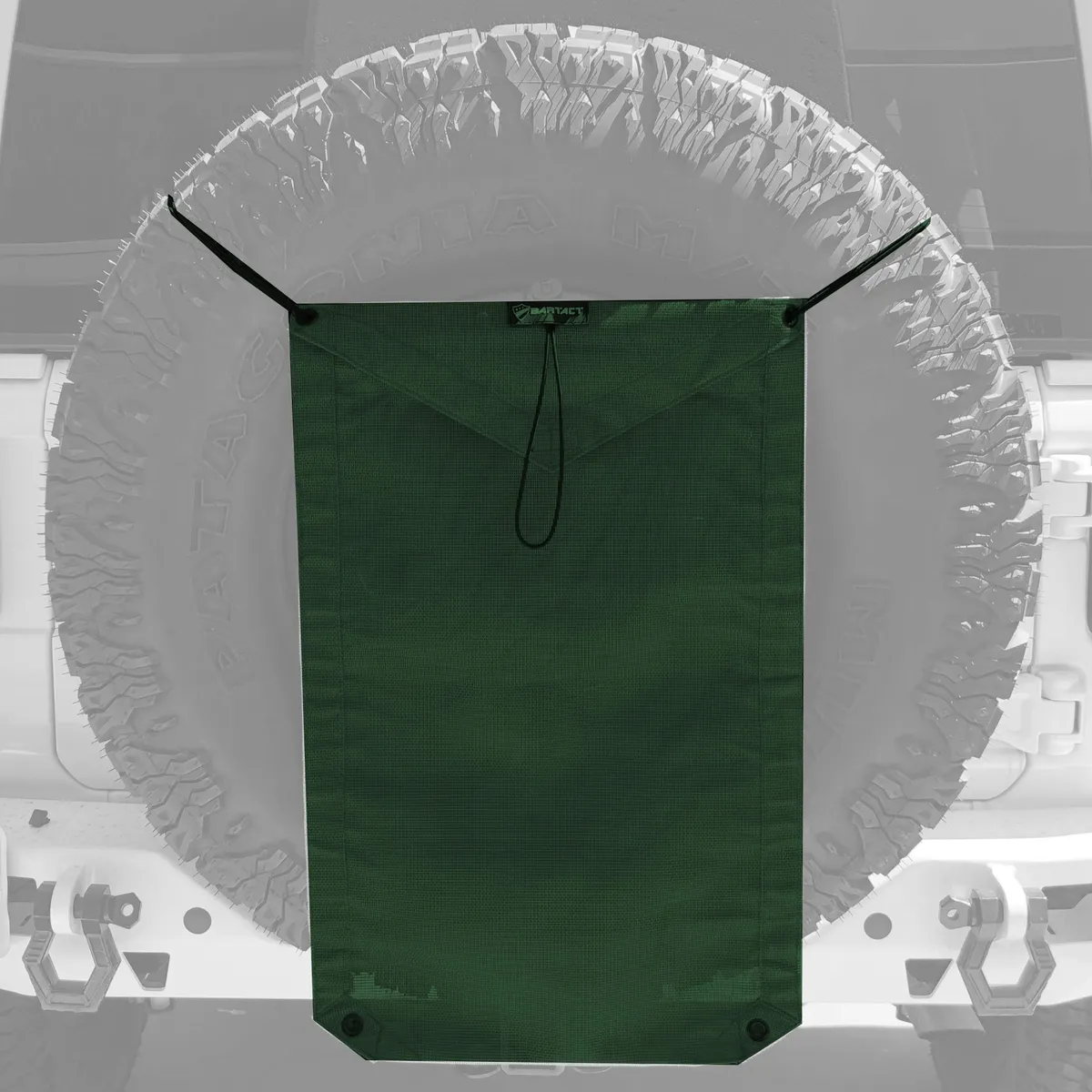 Spare Tire Trash Bag & Pet Divider Pat Pend for Jeep Wrangler, Gladiator, Ford Bronco, etc Bartact - WHITE product image