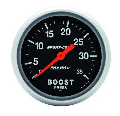 AutoMeter Gauge, Boost, 2 5/8", 35psi, Mechanical, Sport-Comp