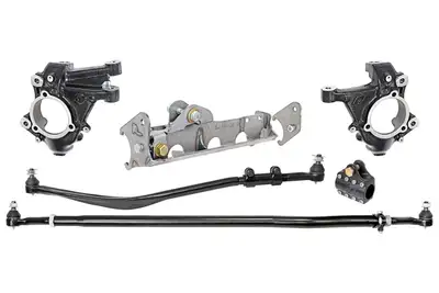 Rock Jock Currectlync Jeep JL/JT High Steer Kit For Ram Assist And Non-Rubicon Axle. Incl. Knuckles Drag Link Tie Rod Trac Bar Reloc/Ram Mount Axle Bracket Ram Assist Tie Rod Clamp RockJock 4x4