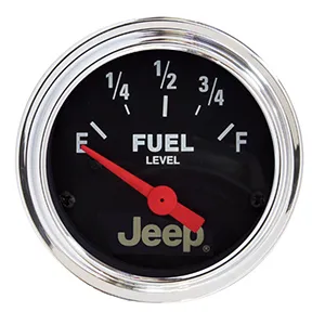 AutoMeter Gauge, Fuel Level, 2 1/16", 73OE to 10OF, Elec, Jeep