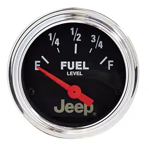 AutoMeter Gauge, Fuel Level, 2 1/16", 73OE to 10OF, Elec, Jeep
