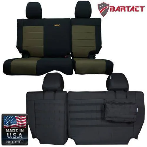 Rear Bench Tactical Seat Covers for Jeep® Wrangler JKU 2007 4 Door w/ MOLLE | Bartact® product image