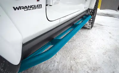 Steinjager Armor 2018 to Present Rock Sliders 4 Door JLU Playboy Blue