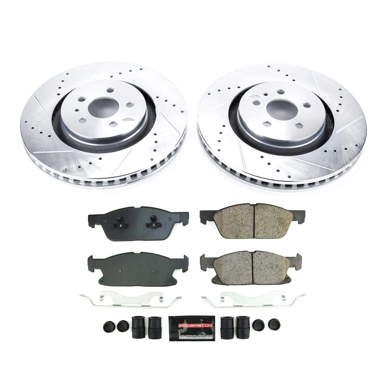 Z23 Evolution Sport Upgrade Kit: Drilled/Slotted Rotors; Carbon-Fiber Ceramic Pads W/Hardware product image