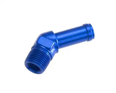 Redhorse Performance 1/4in Hose to 1/8in NPT Male 45Deg Blue