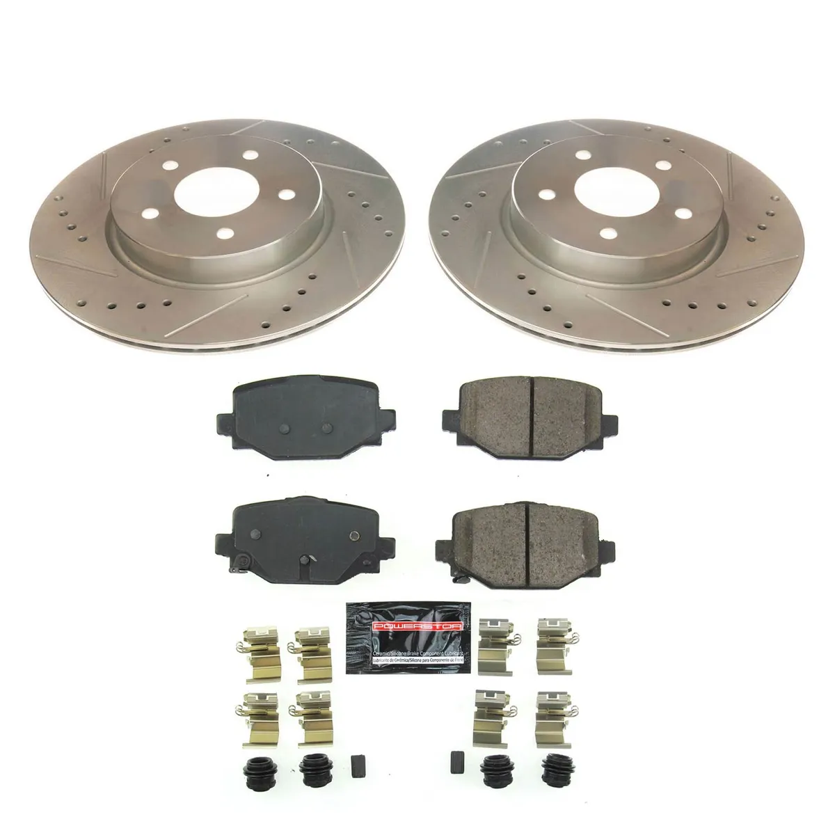 Z23 Evolution Sport Upgrade Kit: Drilled/Slotted Rotors; Carbon-Fiber Ceramic Pads W/Hardware product image