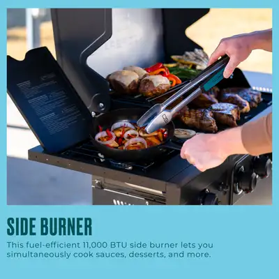 Char-broil Performance Series™ FlavorMax™ 5 Burner Gas Grill Cabinet with Side Burner Blackout