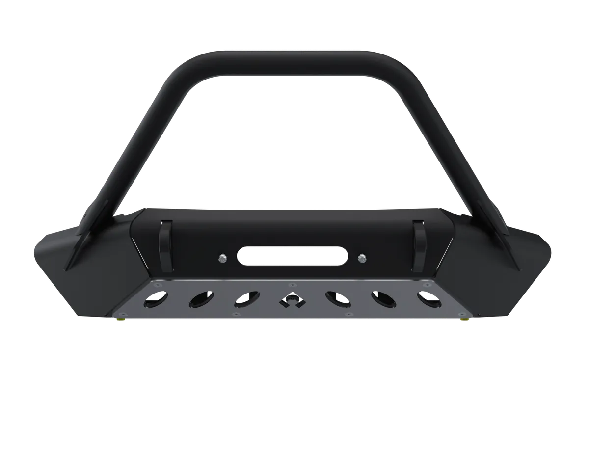 07-Up Jeep Wranger/Gladiator High Clearance Front Bumper With Hoop Powdercoat Black Steel product image