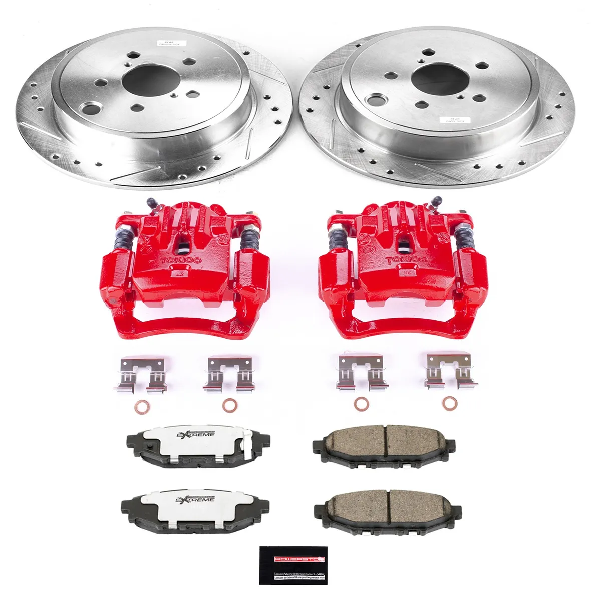 Z26 Street Warrior Upgrade Kit: Drilled/Slotted Rotors; Carbon-Fiber Ceramic Pads; Powder Coated Calipers product image