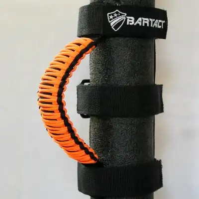Bartact Paracord Grab Handles Universal Pair Black/Bright Orange Bartact