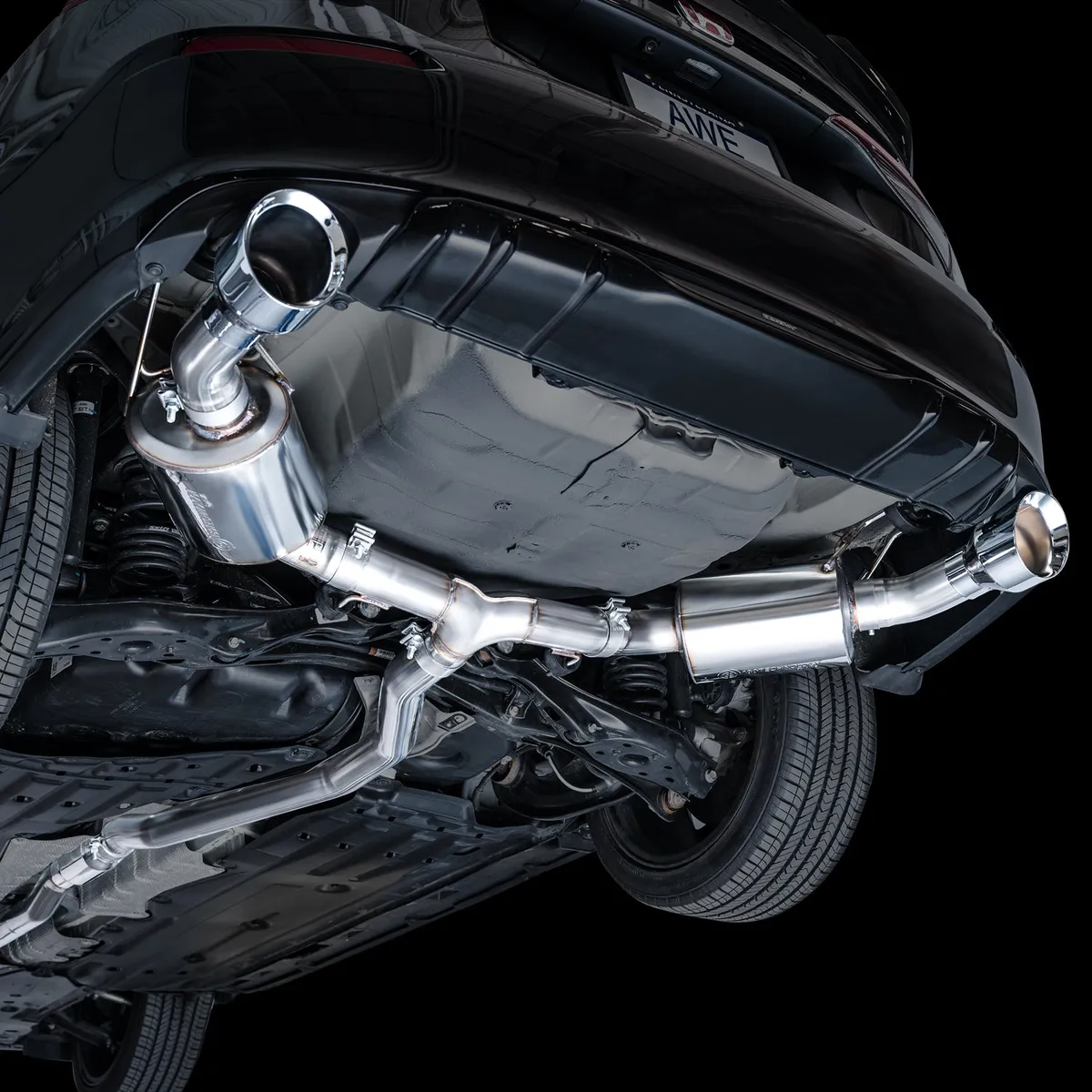 AWE Touring Edition Exhaust for FE1 Civic SiDE4 Acura Integra - Dual Chrome Silver Tips product image