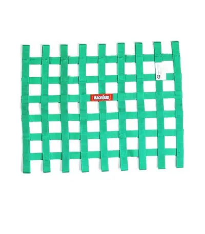 Racequip Ribbon Style Race Car Window Net Sfi 27.1 Certified; Green 18 h x 24 w