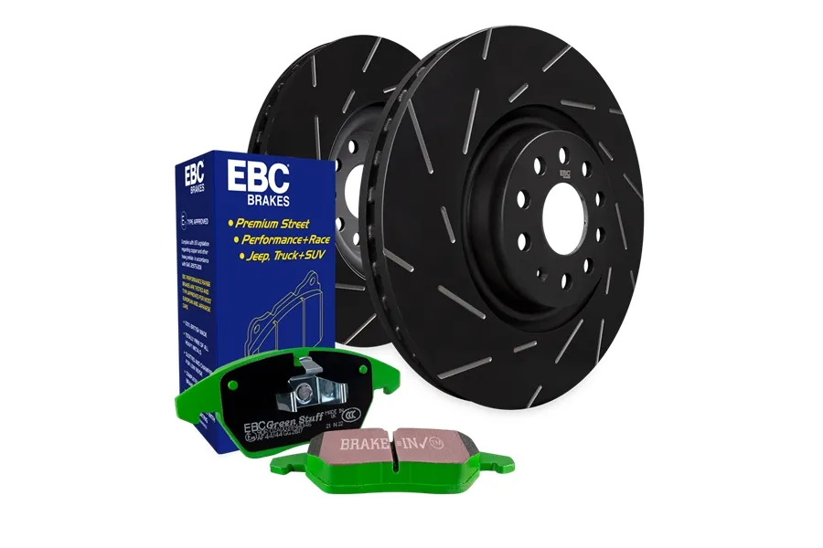 EBC Brakes S2 Kits Greenstuff 6000 and USR Rotors; Front; FMSI Pad No. D1273; Vented; 5 Bolt Holes; 302mm Dia.; 55mm Height; 28mm Thick; 72.1mm Center Hole Dia.;