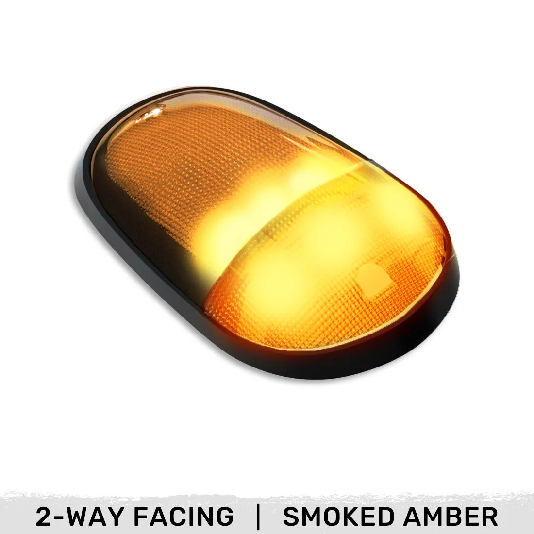 Dodge 03-18 RAM Heavy-Duty 2500 3500 1-Piece Single Cab Light Smoked Cab Roof Light Lens With 2-Way Forward Rear Facing Amber Ultra High-Power Leds - 1-Piece Single Cab Light Only product image