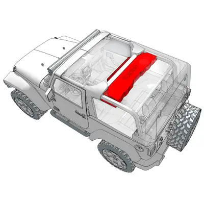 DS18 Jeep Jk/Jku Overhead Sound Bar System Fits 4 x 8" Speakers (Not Included) 4 x Tweeters Pro-Tw4l And 2 x Drivers Pro-Drnsc1.5 And Harness Included- White