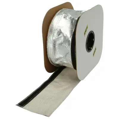 Design Engineering 21/2in x 50ft Spool Aluminized Sleevinghook & Loop Edge