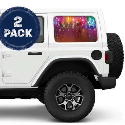 Under The Sun Inserts Fuzzy Lights Side Windows Printed Vinyl Decal