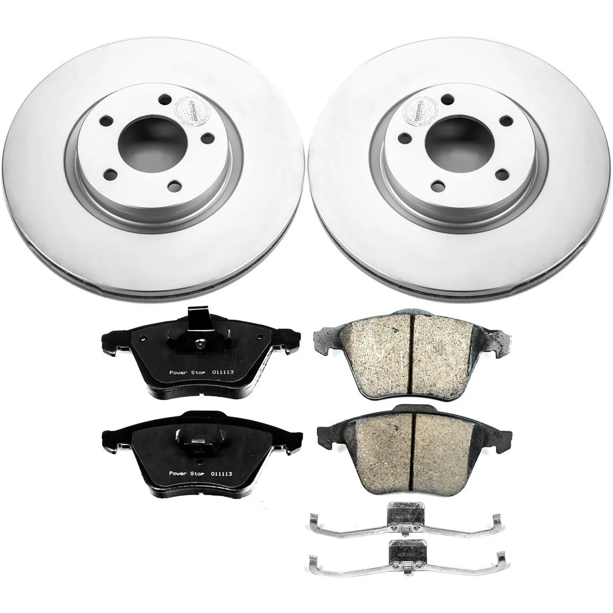 Z17 Geomet Coated Rotor Kit: Genuine Geomet Fully Coated Rotors; Ceramic Pads W/Hardware product image