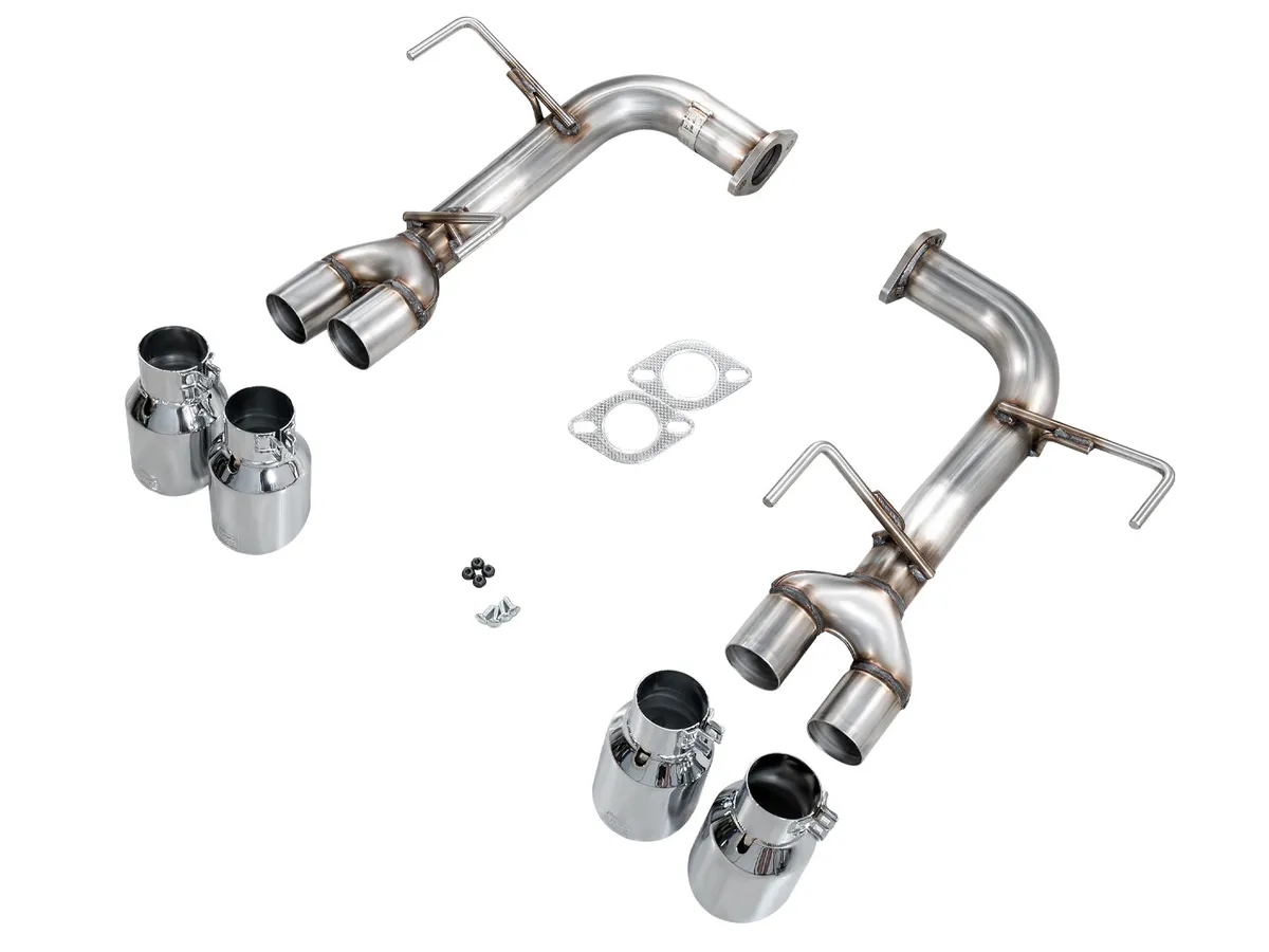 AWE Track Edition Axleback Exhaust for VB Subaru WRX - Diamond Black Tips 3020-43424 product image