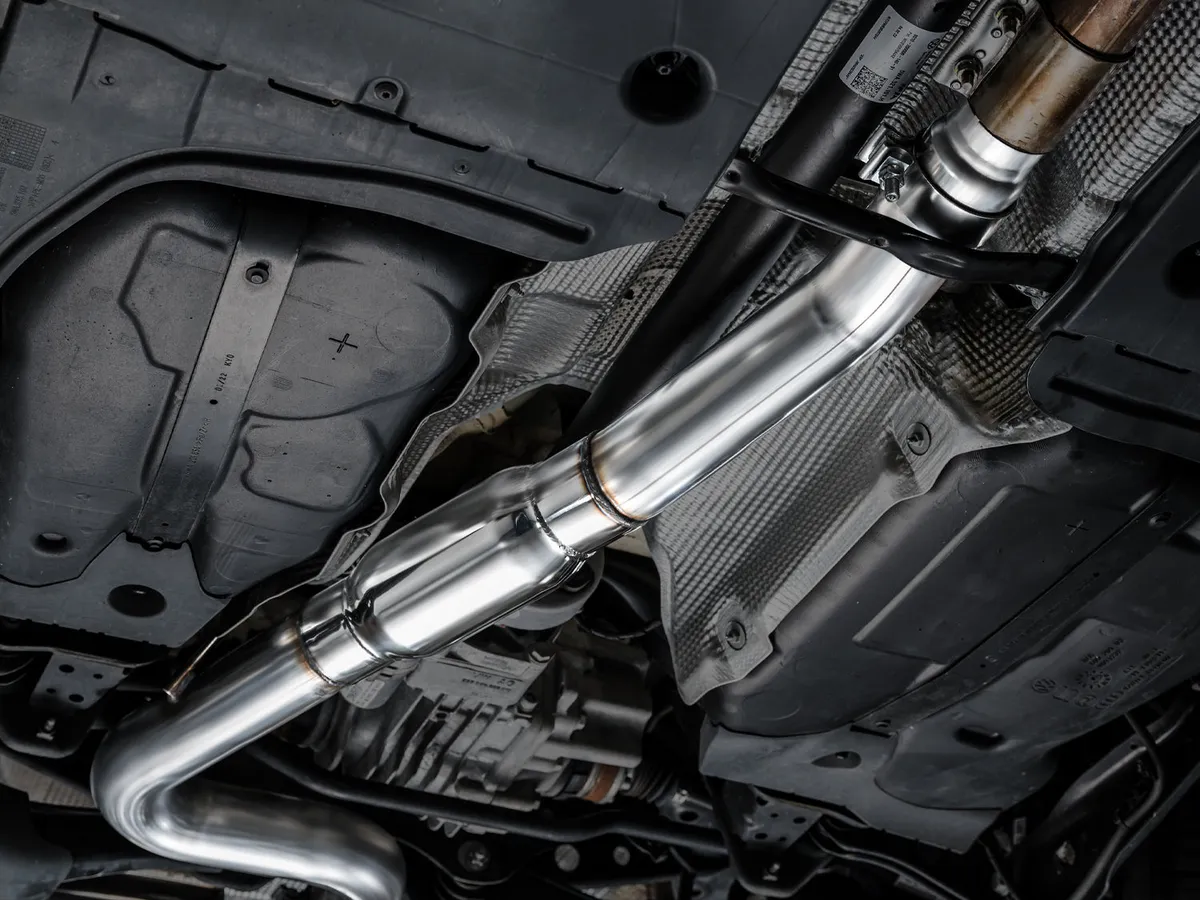 AWE Track Edition Exhaust for Audi 8Y S3 - Chrome Silver Tips product image