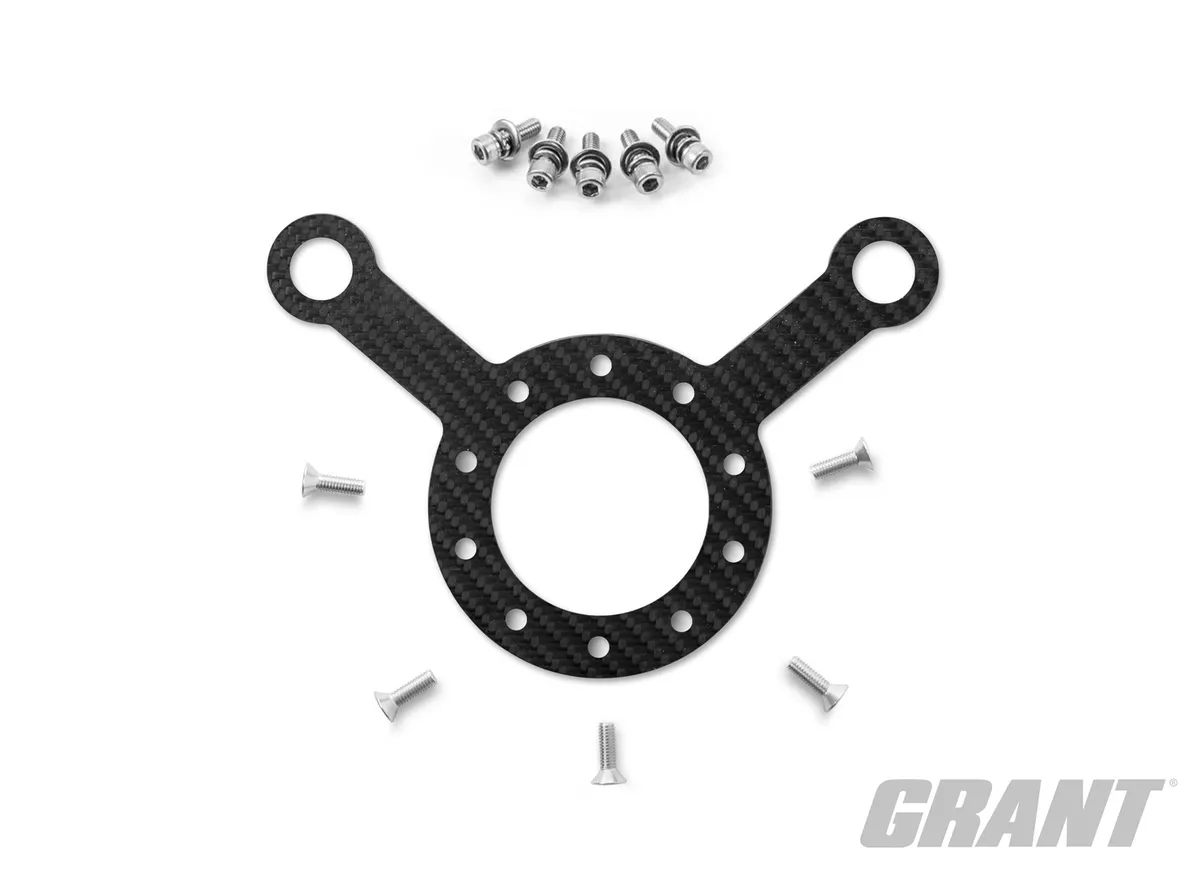 Steering Wheel Switch Plate; 2 Hole; For Use w/3mm Steering Wheel; Low Gloss; Carbon Fiber; product image