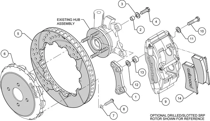 2000 - 2006 Scion, Toyota Forged Superlite 4 Big Brake Front Brake Kit (Hat) - 140-8335 product image