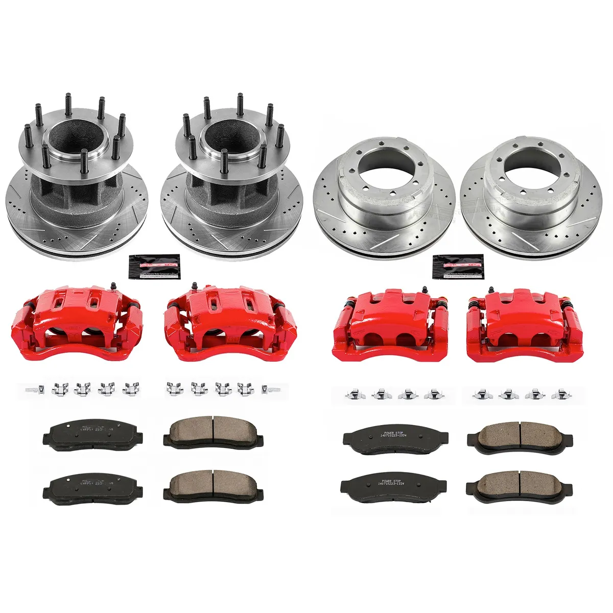 Z23 Evolution Sport Upgrade Kit: Drilled/Slotted Rotors; Carbon-Fiber Ceramic Pads; Powder Coated Calipers product image