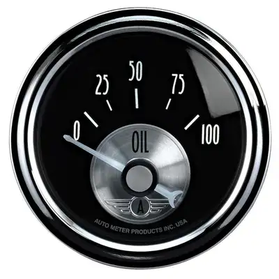 AutoMeter Gauge, Oil Press, 2 1/16", 100psi, Elec, Prestige Blk. Diamond