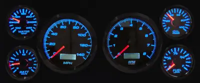 New Vintage USA Gauge Kit GM Truck 88-94 F/S Perf II White