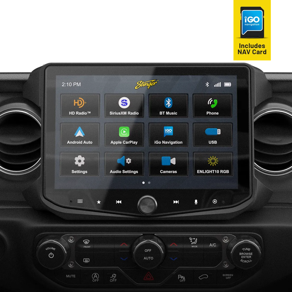 HORIZON10 Jeep Wrangler JL (2018-23)/Gladiator JT (2020-23) 10" Radio Fully Integrated Kit w/Nav Card | Displays Vehicle Info & Off-Road Mode product image