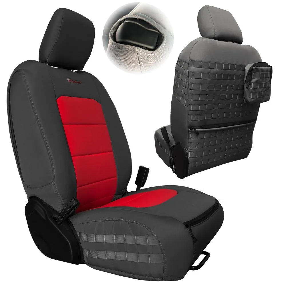 Bartact Tactical Series Front Seat Covers, SRS Air Bag And Non Compliant - Black/Black product image