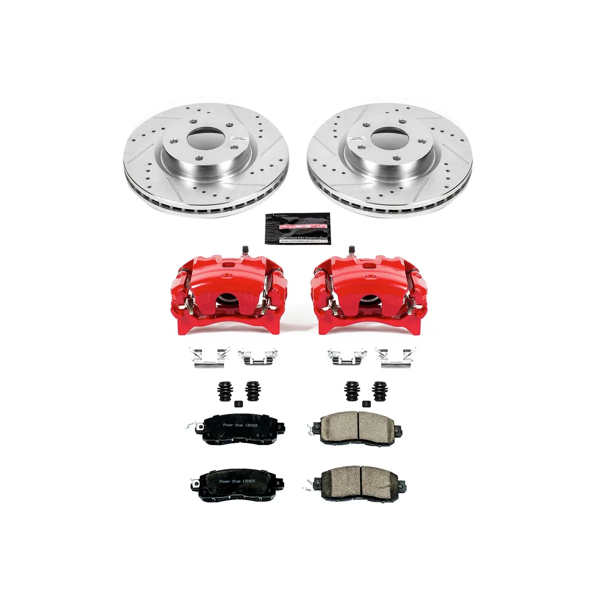 Z23 Evolution Sport Upgrade Kit: Drilled/Slotted Rotors; Carbon-Fiber Ceramic Pads; Powder Coated Calipers product image