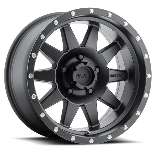 Method Race Wheels Aluminum Wheels 17x9 The Standard MR301 Bolt Pattern 5 On 139.7 Offset -12 Lip Size 3.46 Matte Black MB Method