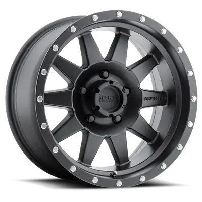 Method Race Wheels Aluminum Wheels 17x9 The Standard MR301 Bolt Pattern 5 On 139.7 Offset -12 Lip Size 3.46 Matte Black MB Method
