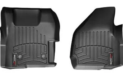 Weathertech 2011 + Ford F-250/F-350/F-450/F-550 Front FloorLiner Fits regular cab; fits vehicles with floor mounted 4x4 transfer case Black