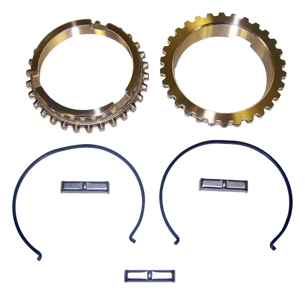 1945-1949 CJ-2A;1948-1953 CJ-3A;1950-1952 M38;1952-1963 M38A1;1953-1968 CJ-3B;1955-1971 CJ-5;1955-1971 CJ-6;1956-1964 FC150;1957-1964 FC170;1966-1971 C101 Commando;w/ T90 Transmission; Includes 2 Blocking Rings 3 Keys and 2 Springs product image