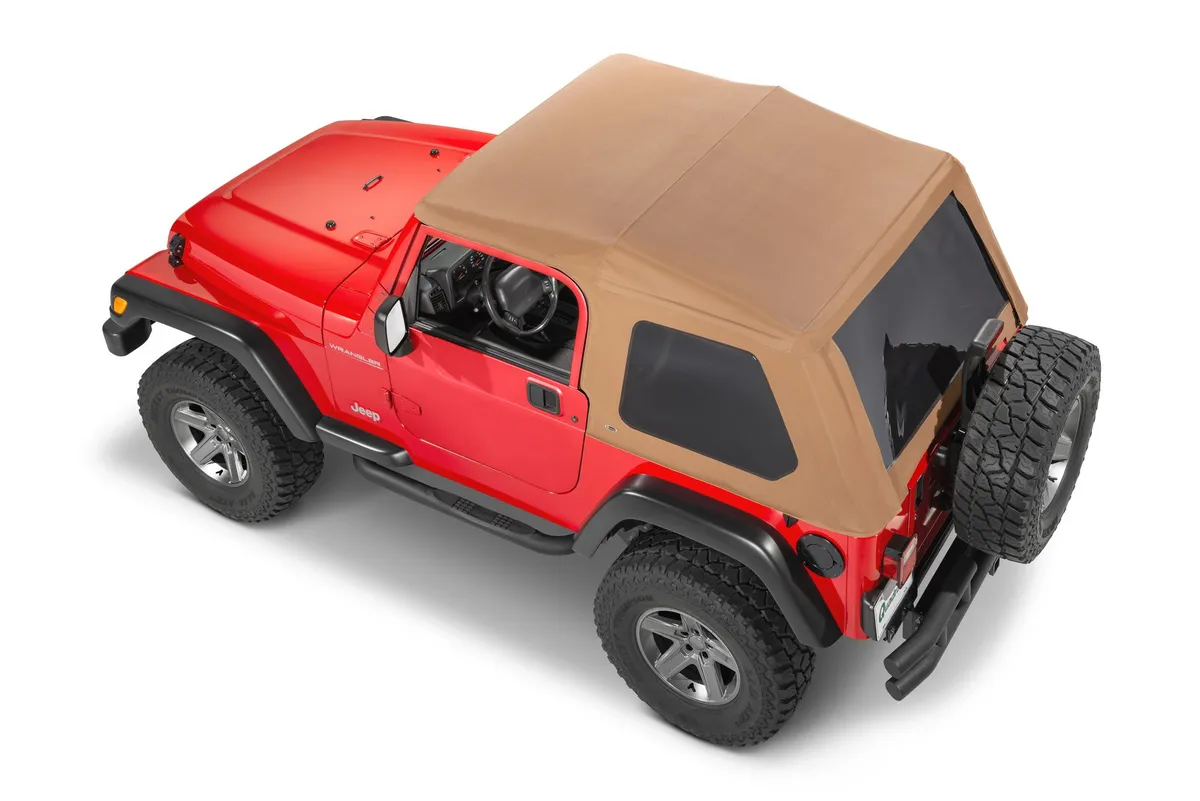 Jeep TJ Fast Back Fabric Replacement Top No Doorskins Tinted Glass 97-06 Jeep Wrangler Spice Diamond MasterTop product image