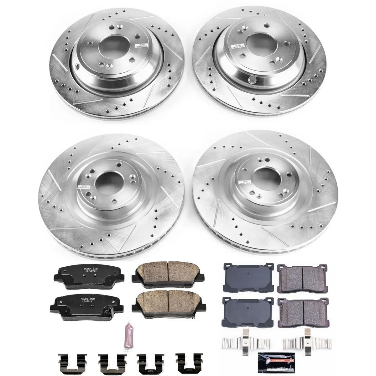 Z23 Evolution Sport Upgrade Kit: Drilled/Slotted Rotors; Carbon-Fiber Ceramic Pads W/Hardware product image