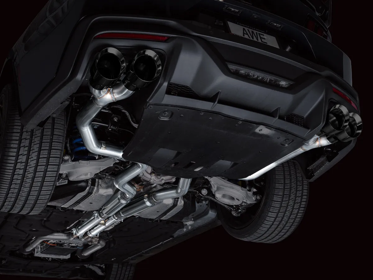 AWE SwitchPath™ Exhaust for S650 Ford Mustang Dark Horse - Quad Diamond Black Tips product image