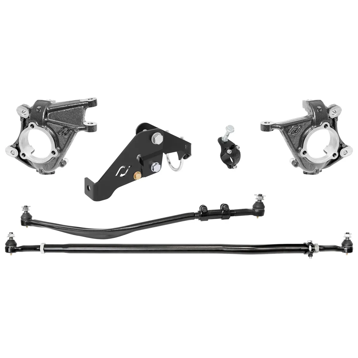 Currectlync Wrangler JK High Steer Kit For Stabilizer Shock. Incl. Knuckles Drag Link Tie Rod Trac Bar Reloc/Shock Mount Shock Tie Rod Clamp RockJock 4x4 product image