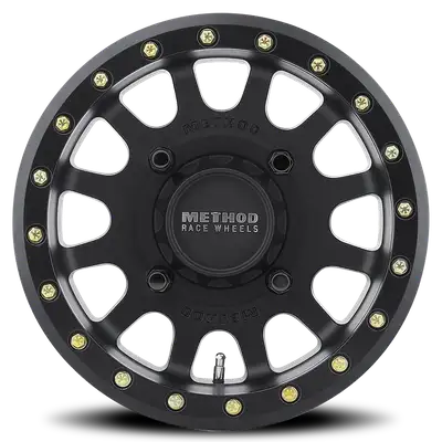 Method Race Wheels Aluminum Wheels 15x7 MR401 Beadlock UTV Bolt Pattern 4 On 136 Offset 13 Lip Size 1.77 Matte Black MB Method