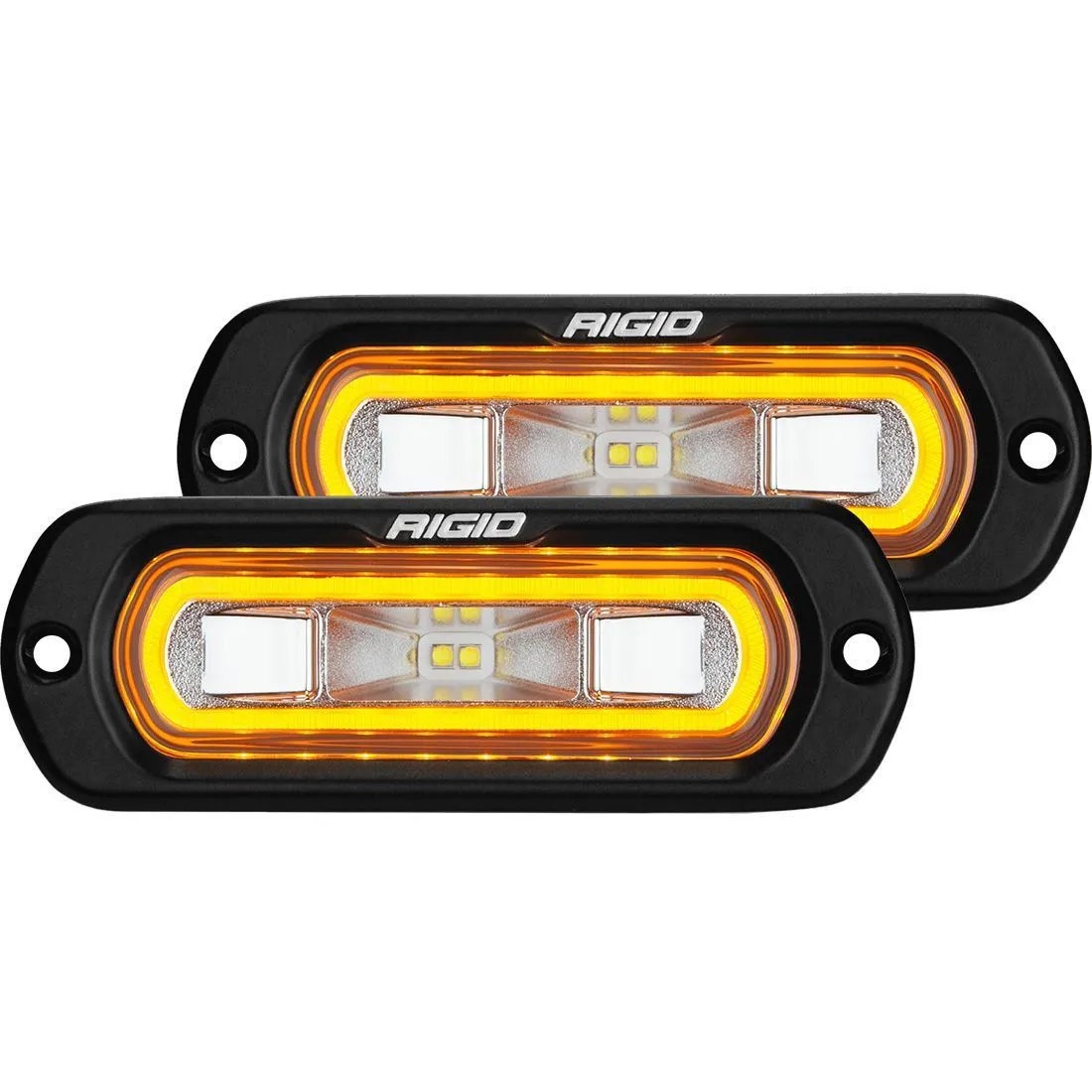 RIGID SR-L Series Spreader Light provides an easy way to add area lighting to your vehicle. It provides a wide 120 degree beam and has a halo backlight in amber for a custom look. product image