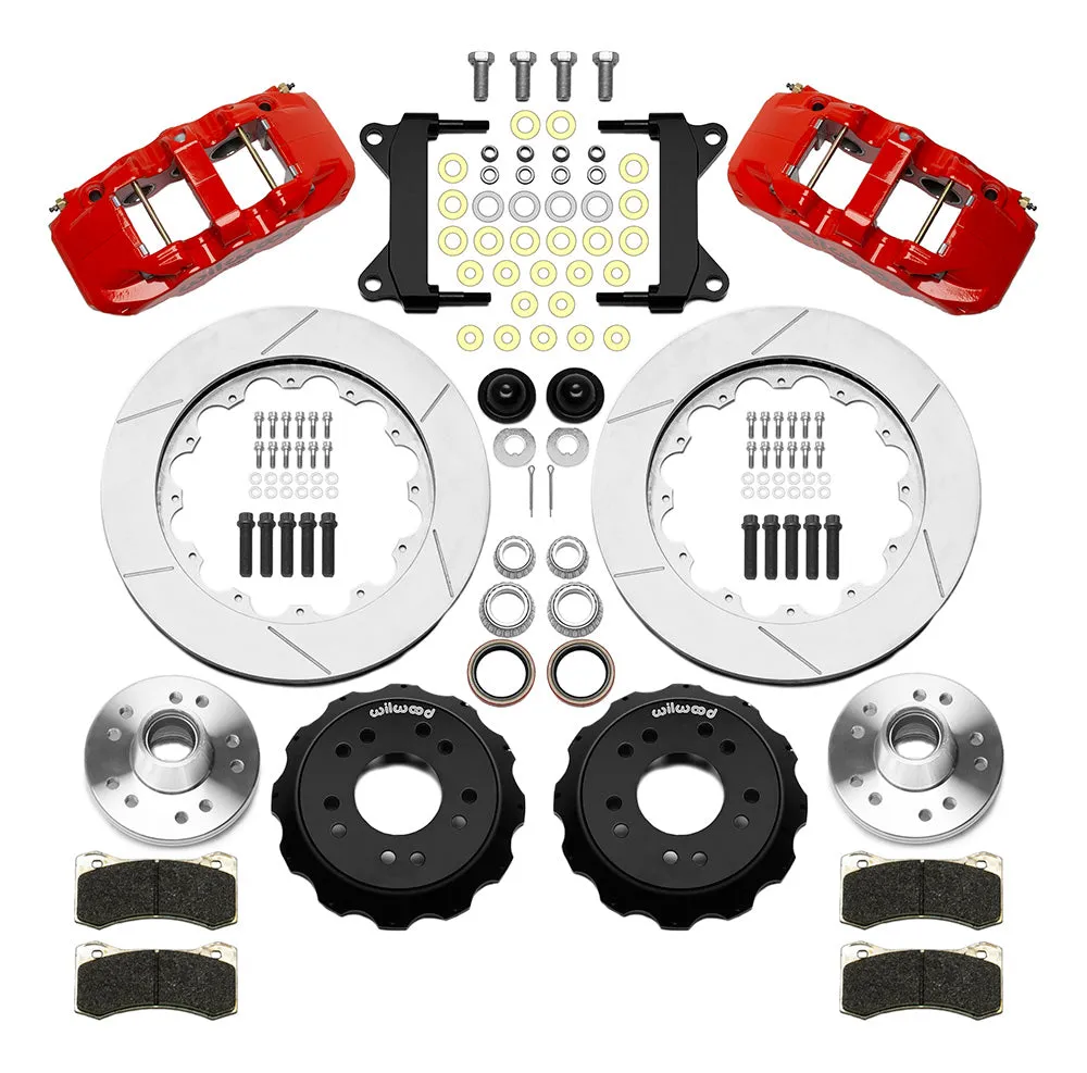 6387 C10 Wwe Iron Pro Spindle Aero6 Front Brake Kit 14in Rotor 5 Lug Red product image