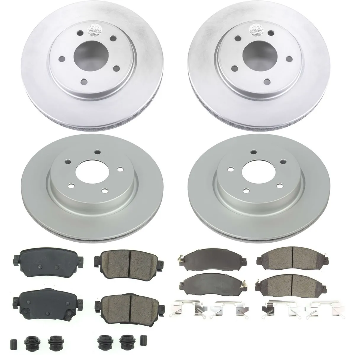 Z17 Geomet Coated Rotor Kit: Genuine Geomet Fully Coated Rotors; Ceramic Pads W/Hardware product image