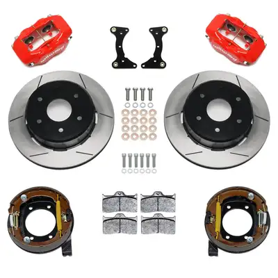 Wilwood Brakes WilWood FDLI P/S Park Brake Kit Red 1971-1991 GM Blazer 4x4 2.46 Offset 140-18158-R