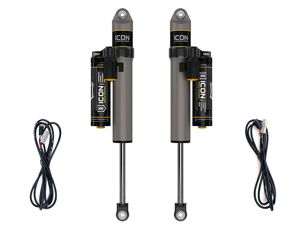 ICON 2018-2023 Jeep Wrangler JL, 2.5" Lift, Rear, V.S. 2.5 Aluminum Series Shock Absorbers, Piggyback Reservoir w/ CDEV, Pair product image