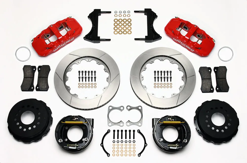 Wilwood AERO4 Rear P-Brake Kit 14.00in Red Big Ford Old Style 2.36in Offset product image